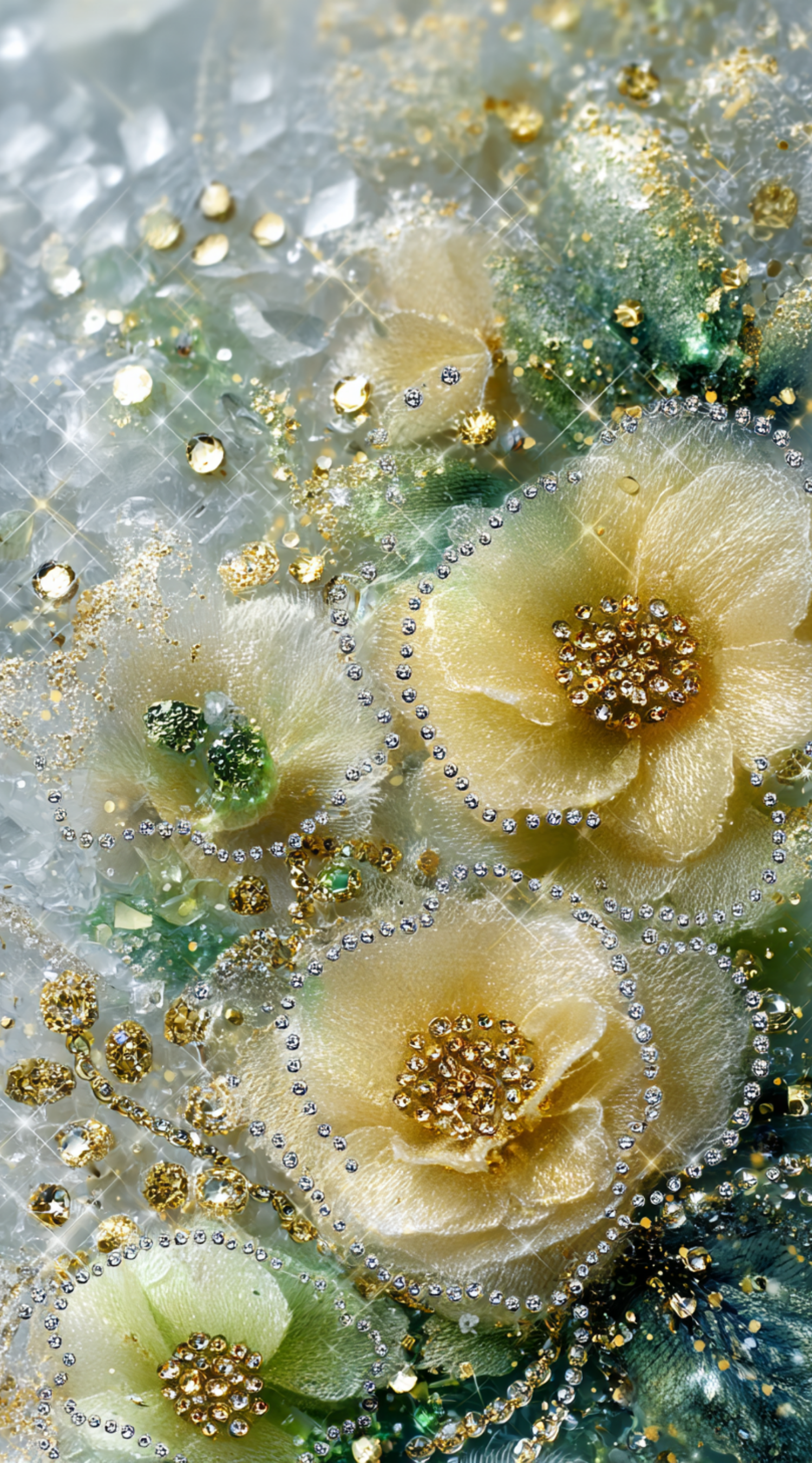 Luxury Yellow Flower Digital Wallpaper by SPA Creatives
